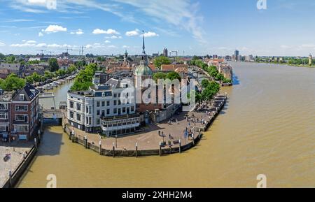 Luftpanorama aus der Stadt Dordrecht in den Niederlanden Stockfoto