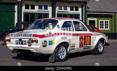 1969 Ford Escort 1850 GT World Cup Rallye Car, ausgestellt auf der Euroversammlung, die am 14. Juli 2024 in Bicester Heritage stattfand. Stockfoto