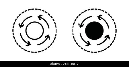 Konsistenz-Symbol Schwarzer Linien-Kunstvektor in Schwarzweiß-Umrandung Set-Sammelzeichen Stock Vektor