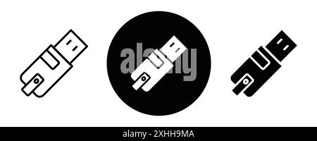 Geneigtes Pendelsymbol Schwarze Linie Kunstvektor in schwarz-weiß Umrisse Set Sammlung Zeichen Stock Vektor