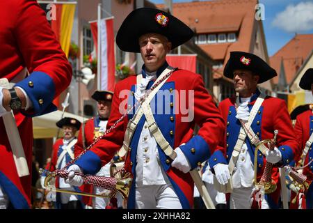 Rottenburg großer Umzug, 750 Jahre Rottenburg, 14.07.2024, *** Rottenburg Grosse Parade, 750 Jahre Rottenburg, 14 07 2024, Copyright: XEibner-Pressefoto/RalphxKunzex EP RKE Stockfoto