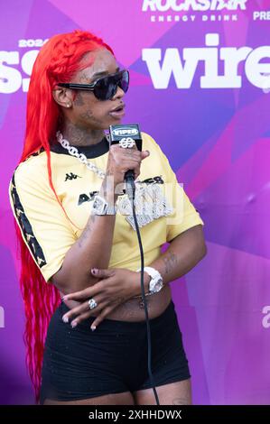 London, Vereinigtes Königreich. Juli 2024. Sexyy Red tritt beim Wireless Festival im Pressebereich auf. Cristina Massei/Alamy Live News Stockfoto