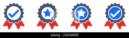 Prämiensymbol. Set von Preisbändern für Leistung und Erfolg. Vektorabbildung Stock Vektor