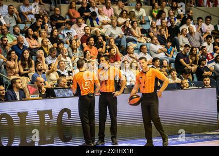 Santiago, Spanien. Oktober 2023. Ein Moment während der regulären Runde in der ACB Endesa League zwischen Monbus Obradoiro und Surne Bilbao. Xan Gasalla/Alamy News Stockfoto