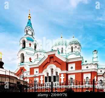 Die Kathedrale der Verklärung des Herrn im Kloster Valaam Stockfoto