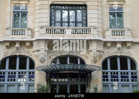 Hotel im Jugendstilstil in Carcassonne als Hotel erbaut Stockfoto