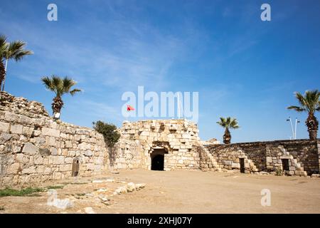 Historisches Schloss Sigacik aus dem Seldschuken-Reich, im Seferihisar-Bezirk von Izmir, Turkije Stockfoto