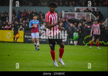 Hemir Semedo, Sunderland AFC, im Kampf gegen South Shields FC. Stockfoto