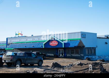 Tim Hortons im North Mart am Queen Elizabeth Way in Iqaluit, Nunavut, Kanada Stockfoto