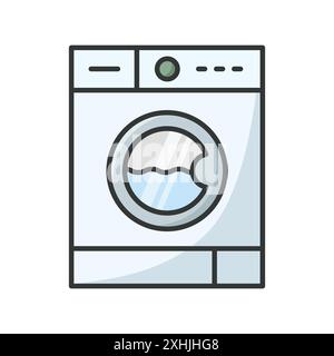 Waschmaschine Symbol Vektor Design Vorlage in weißem Hintergrund Stock Vektor
