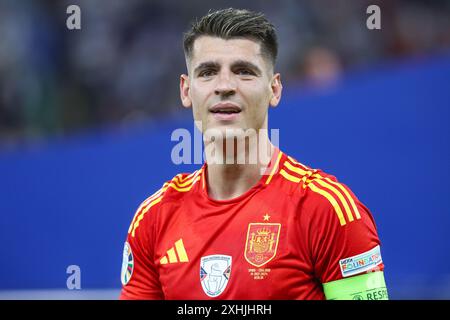 Berlin, Deutschland, 14. Juli 2024. Alvaro Morata während des Spiels zwischen Spanien und England. Uefa Euro 2024 Deutschland. Finales Spiel. Stockfoto