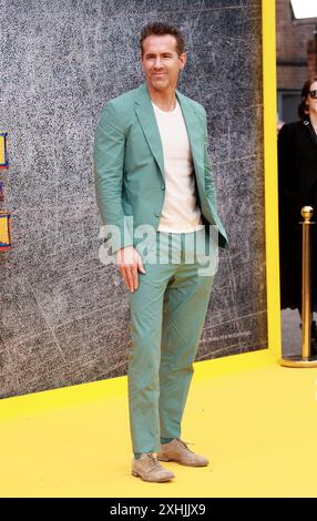 Ryan Reynolds nimmt am „Deadpool & Wolverine“ UK Fan Event im Eventim Apollo in London Teil. Stockfoto