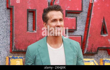 Ryan Reynolds nimmt am „Deadpool & Wolverine“ UK Fan Event im Eventim Apollo in London Teil. Stockfoto