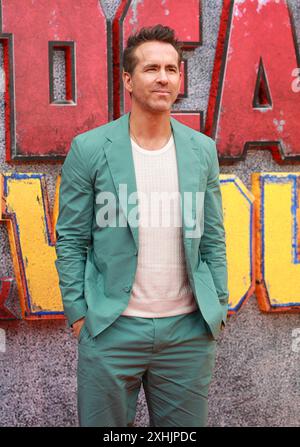 London, Großbritannien. Juli 2024. Ryan Reynolds nimmt am „Deadpool & Wolverine“ UK Fan Event im Eventim Apollo in London Teil. (Foto: Fred Duval/SOPA Images/SIPA USA) Credit: SIPA USA/Alamy Live News Stockfoto