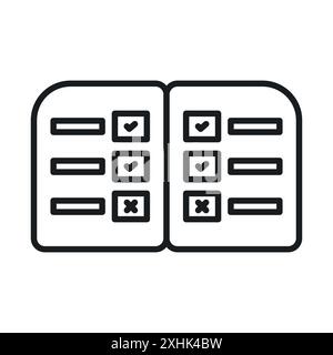 Markenrichtlinien Symbol Schwarzer Linie Kunstvektor in schwarz-weiß Umrisse Set Collection Schild Stock Vektor