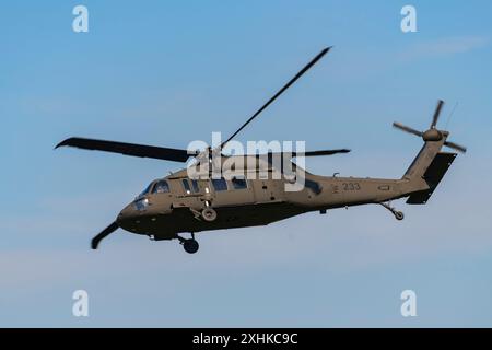 UH-60M Black Hawk auf der CIAV Air Show 2024 in Varazdin, Kroatien Stockfoto