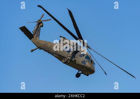 UH-60M Black Hawk auf der CIAV Air Show 2024 in Varazdin, Kroatien Stockfoto