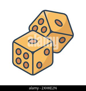 würfel-Symbol-Vektor-Designvorlage in weißem Hintergrund Stock Vektor