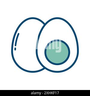 Ei-Symbol-Vektor-Design-Vorlage in weißem Hintergrund Stock Vektor