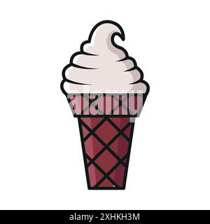 Eis-Symbol-Vektor-Design-Vorlage in weißem Hintergrund Stock Vektor