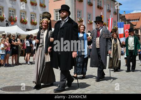 Rottenburg großer Umzug, 750 Jahre Rottenburg, 14.07.2024, *** Rottenburg Grosse Parade, 750 Jahre Rottenburg, 14 07 2024, Copyright: XEibner-Pressefoto/RalphxKunzex EP RKE Stockfoto