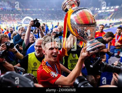 Berlin, Olympiastadion, 14.07.2024: Während des Endspiels bei der UEFA Euro 2024 Spanien gegen England Stockfoto