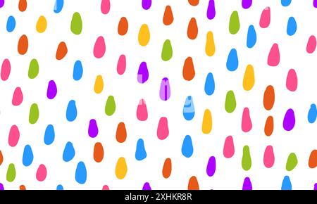 Buntes einfaches nahtloses Muster mit kleinen Strichen auf weißem Hintergrund. Stock Vektor