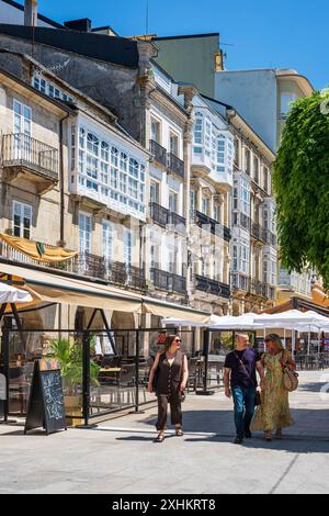 Spanien, Galicien, Lugo, Etappe auf dem Camino Primitivo, spanischer Pilgerweg nach Santiago de Compostela Stockfoto