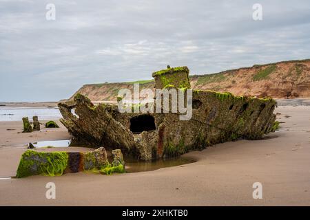 Das Schiffswrack von ST Pasages zwischen Ballasalla und Sartfield, Michael, Isle of man Stockfoto