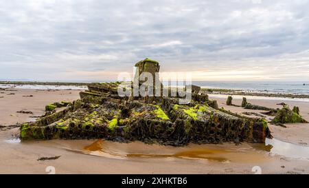 Das Schiffswrack von ST Pasages zwischen Ballasalla und Sartfield, Michael, Isle of man Stockfoto