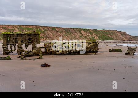 Das Schiffswrack von ST Pasages zwischen Ballasalla und Sartfield, Michael, Isle of man Stockfoto