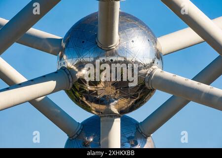 Belgien, Brüssel Nord, das Atomium, errichtet für die Weltausstellung 1958 von Waterkeyn Stockfoto