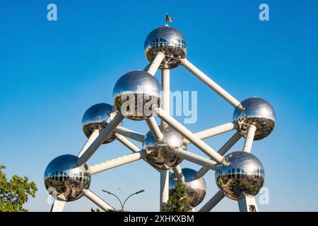 Belgien, Brüssel Nord, das Atomium, errichtet für die Weltausstellung 1958 von Waterkeyn Stockfoto