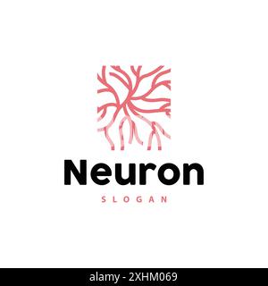 Neuron Logo, Neuron Nerve oder Seetang Vektor abstraktes Molekül Design, Vorlage Illustration Stock Vektor