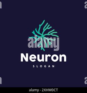 Neuron Logo, Neuron Nerve oder Seetang Vektor abstraktes Molekül Design, Vorlage Illustration Stock Vektor