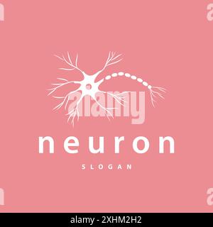 Neuron Logo, Neuron Nerve oder Seetang Vektor abstraktes Molekül Design, Vorlage Illustration Stock Vektor