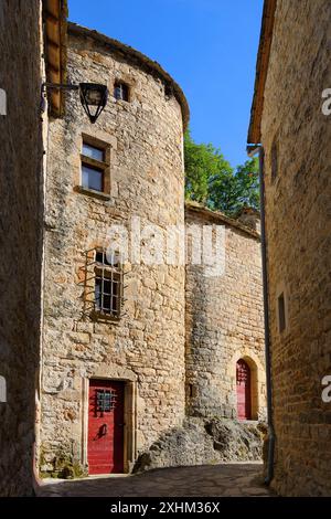 Frankreich, Lozere, Gorges du Tarn, Saint-Chely-du-Tarn Stockfoto