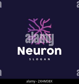 Neuron Logo, Neuron Nerve oder Seetang Vektor abstraktes Molekül Design, Vorlage Illustration Stock Vektor