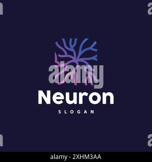 Neuron Logo, Neuron Nerve oder Seetang Vektor abstraktes Molekül Design, Vorlage Illustration Stock Vektor