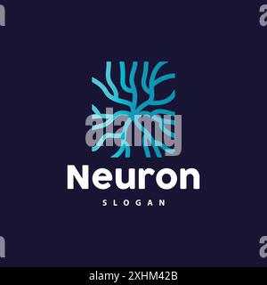 Neuron Logo, Neuron Nerve oder Seetang Vektor abstraktes Molekül Design, Vorlage Illustration Stock Vektor