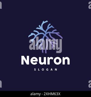 Neuron Logo, Neuron Nerve oder Seetang Vektor abstraktes Molekül Design, Vorlage Illustration Stock Vektor