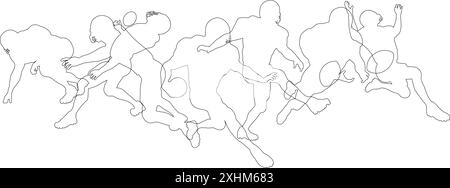 American Football Silhouette Player Silhouetten Stock Vektor