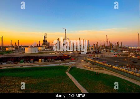 Öl- und Gasraffinerie in Ohio Stockfoto