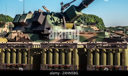 Artilleriegeschosse Kaliber 155 mm Stockfoto