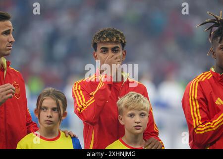 Berlin, Deutschland, 14. Juli 2024. Lamine Yamal während des Spiels zwischen Spanien und England. Uefa Euro 2024 Deutschland. Finales Spiel. Stockfoto