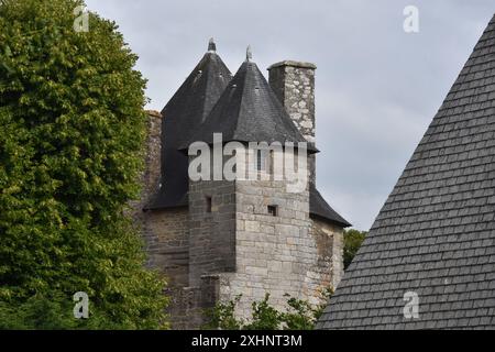 Das Schloss. Die geschlossene Stadt Vannes. Mittelalterliche Stadt Vannes. Die Schönheiten des Morbihan Golfplatzes Stockfoto