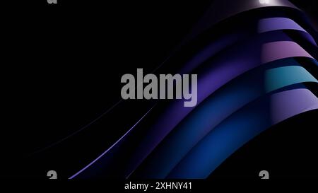 3D-Rendering von Ebenen mit niedrigen Tasten mit Blautönen Stockfoto