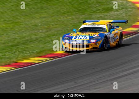 Franchorchamps, Belgien, 29. Juni 2024, #112 Eric Mestdagh/Christophe Van Riet (BE/BE) - Chrysler Viper GTS-R/1999 während des CrowdStrike Spa 24 2024 Stockfoto