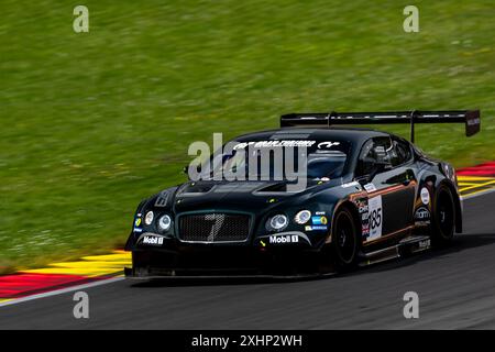 Franchorchamps, Belgien, 29. Juni 2024, #185 Grégory Driot (FR) - Bentley Continental GT3/2014 während des 2024 CrowdStrike Spa 24 Hours, hundertjähriges Jubiläum Stockfoto