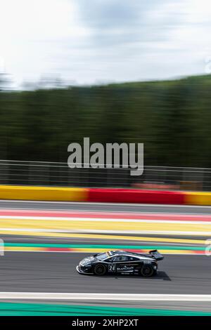 Franchorchamps, Belgien, 29. Juni 2024, #24 Jack Tetley (GB) - Lamborghini Gallardo GT3/2012 während des CrowdStrike Spa 2024 24 Hours, hundertjährige Bearbeitung Stockfoto